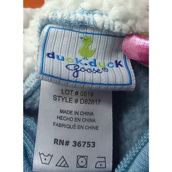 Duck duck goose blue knit jacket with ears, size 12 months - Picture 4 of 5